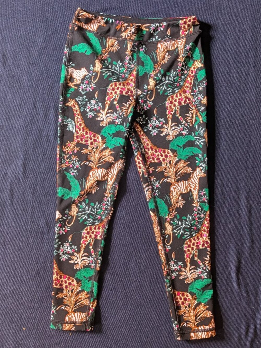 Lilly Pulitzer Luxletic Girls Mini Weekender Leggings Safari Animal Print M 6/7